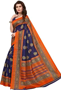 Beautiful Art Silk Saree with Blouse Piece-thumb1