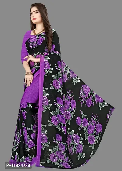 Beautiful Georgette Saree with Blouse Piece-thumb2