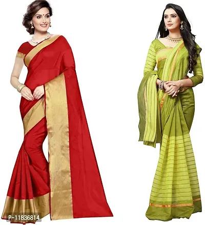 Beautiful Georgette Saree with Blouse Piece Pack Of 2-thumb0