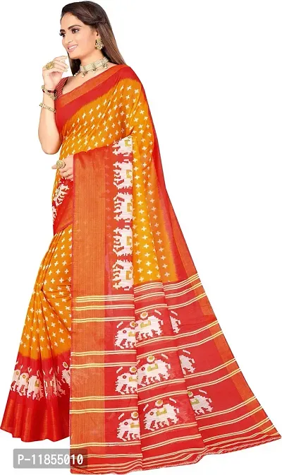 Beautiful Art Silk Saree with Blouse piece-thumb3