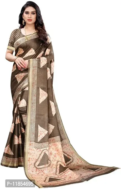 Beautiful Art Silk Saree with Blouse piece-thumb0