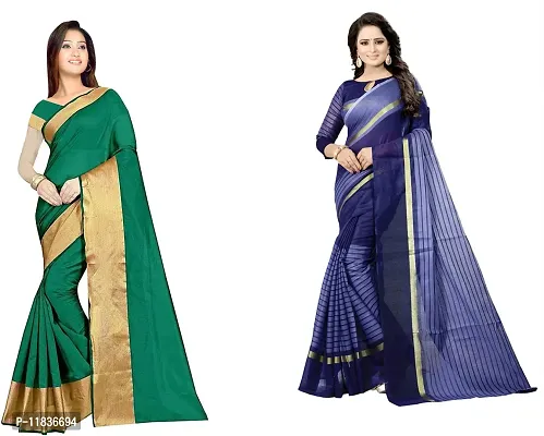 Beautiful Georgette Saree with Blouse Piece Pack Of 2-thumb0