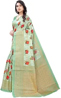 Beautiful Art Silk Saree with Blouse Piece-thumb1