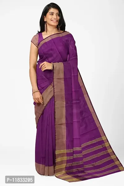 Beautiful Cotton Silk Saree with Blouse Piece-thumb0