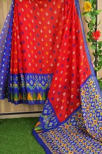 Beautiful Art Silk Saree with Blouse Piece-thumb1