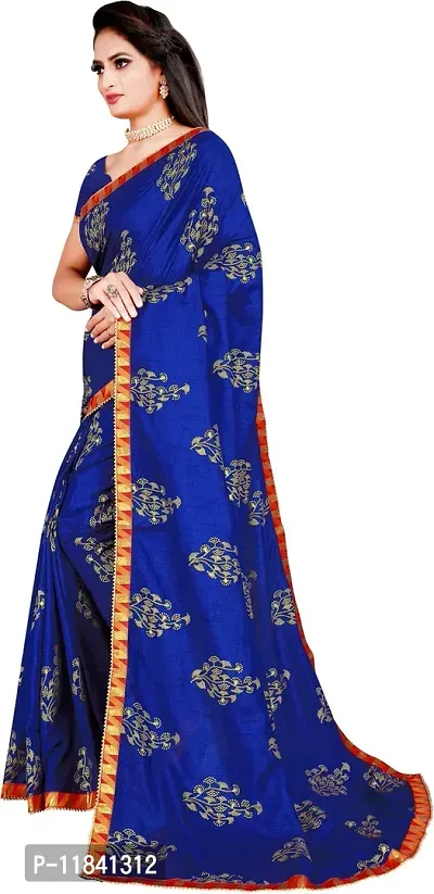 Beautiful Art Silk Saree with Blouse piece-thumb3