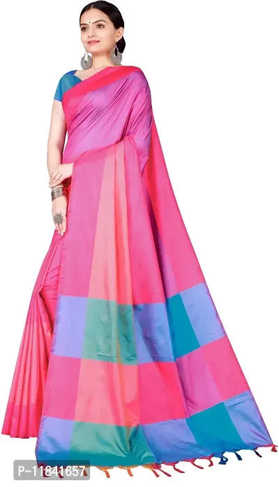 Beautiful Cotton Silk Saree with Blouse piece-thumb2