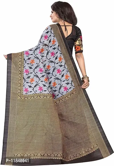 Beautiful Cotton Blend Saree with Blouse piece-thumb2