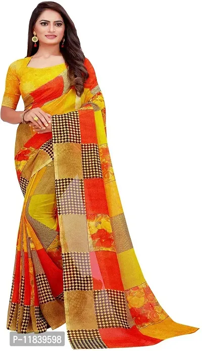 Beautiful Georgette Saree With Blouse Piece Pack Of 2-thumb3