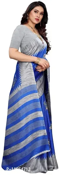 Beautiful Art Silk Saree with Blouse piece-thumb3