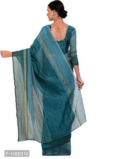 Beautiful Cotton Silk Saree with Blouse Piece-thumb2