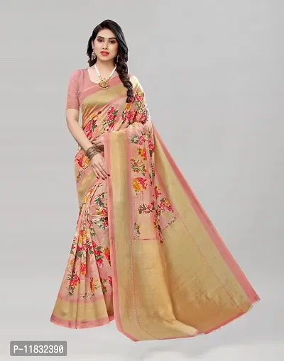 Beautiful Cotton Silk Saree with Blouse Piece-thumb0