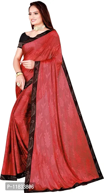 Beautiful Lycra Saree with Blouse Piece-thumb2