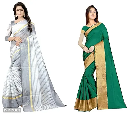 Beautiful Georgette Saree with Blouse Piece Pack Of 2-thumb0