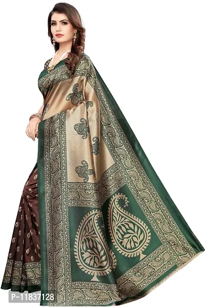 Beautiful Art Silk Saree with Blouse Piece-thumb2