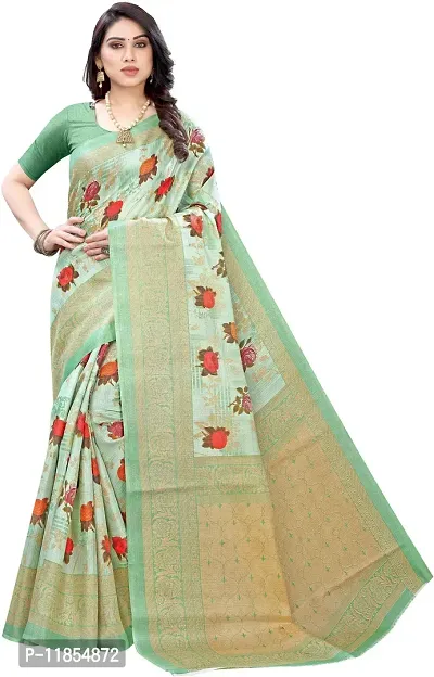 Beautiful Art Silk Saree with Blouse piece-thumb0