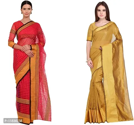 Beautiful Georgette Saree with Blouse Piece Pack Of 2