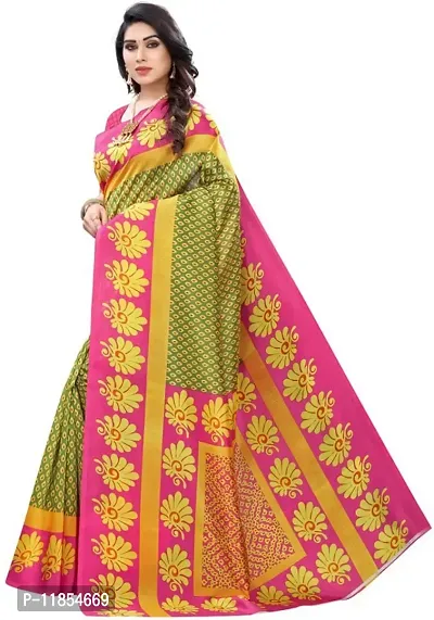 Beautiful Art Silk Saree with Blouse piece-thumb2