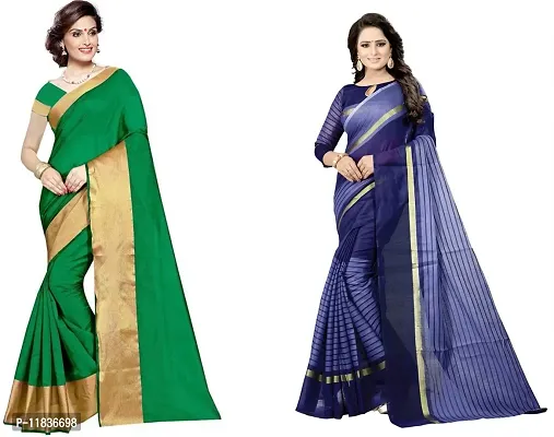 Beautiful Georgette Saree with Blouse Piece Pack Of 2-thumb0