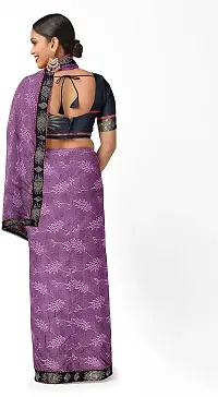 Beautiful Lycra Saree with Blouse Piece-thumb1