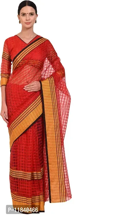 Beautiful Cotton Silk Saree with Blouse piece-thumb0