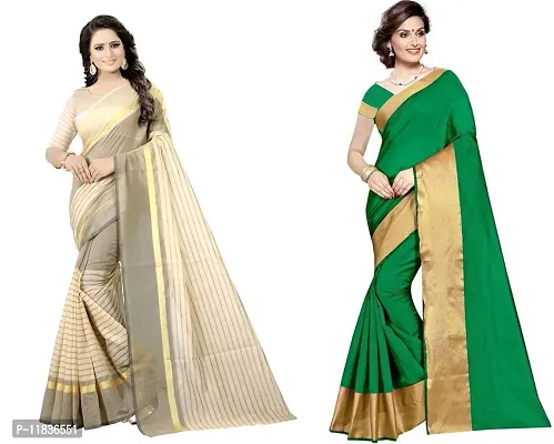 Beautiful Georgette Saree with Blouse Piece Pack Of 2-thumb0