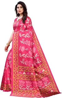 Beautiful Art Silk Saree with Blouse Piece-thumb1