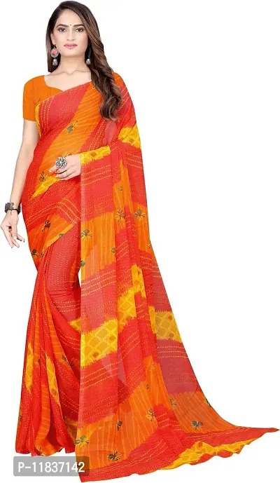 Beautiful Georgette Saree with Blouse Piece-thumb0