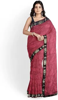 Beautiful Cotton Blend Saree with Blouse piece-thumb2