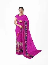 Beautiful Georgette Saree with Blouse Piece-thumb1