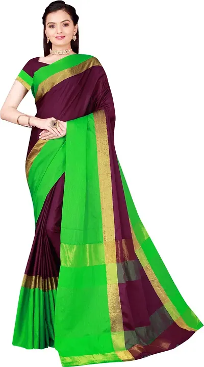  Cotton Silk Saree with Blouse piece 