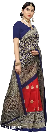 Beautiful Art Silk Saree with Blouse piece-thumb3