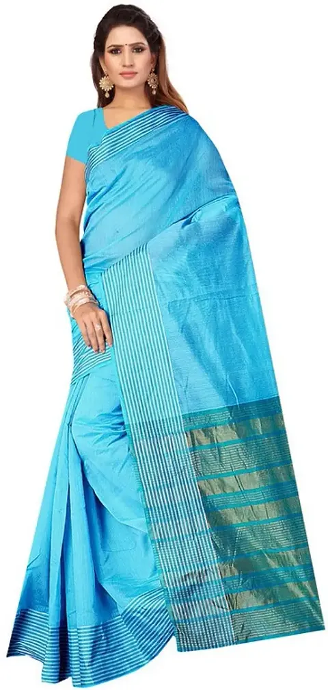 Beautiful Art Silk Saree with Blouse piece