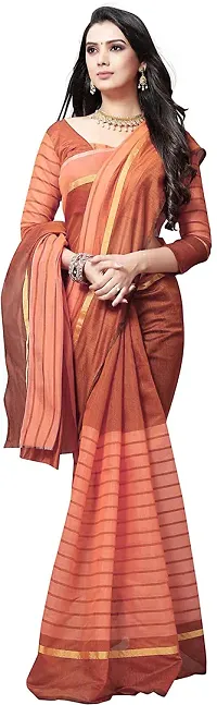 Beautiful Cotton Silk Saree with Blouse Piece-thumb1