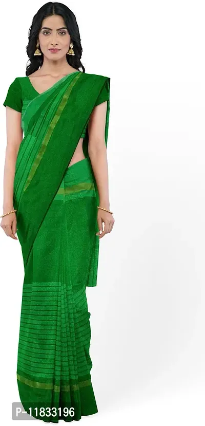 Beautiful Cotton Silk Saree with Blouse Piece-thumb0