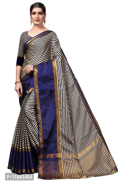 Beautiful Cotton Silk Saree with Blouse piece-thumb0