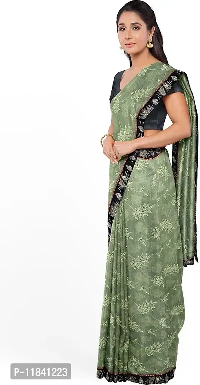 Beautiful Cotton Blend Saree with Blouse piece-thumb4