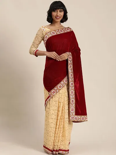 Women Stylish Silk Solid Saree with Blouse piece