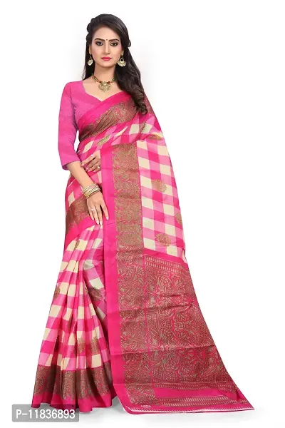 Beautiful Art Silk Saree with Blouse Piece