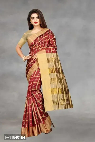 Beautiful Art Silk Saree with Blouse piece-thumb2