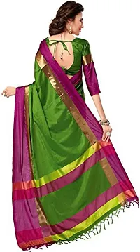 Beautiful Cotton Silk Saree with Blouse Piece-thumb1