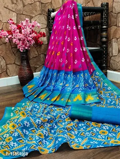 Beautiful Art Silk Saree with Blouse piece-thumb0