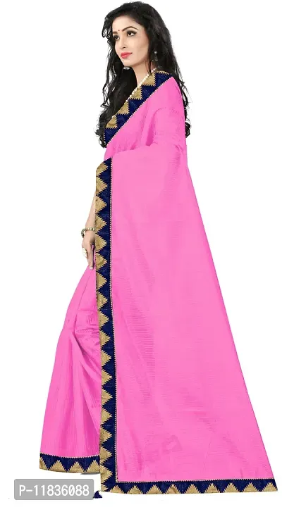 Beautiful Art Silk Saree with Blouse Piece-thumb2