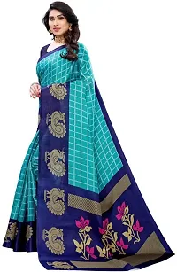 Beautiful Art Silk Saree with Blouse Piece-thumb1