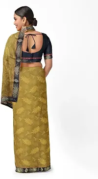 Beautiful Lycra Saree with Blouse Piece-thumb1