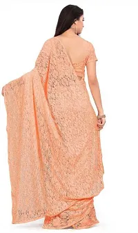 Beautiful Net Saree with Blouse Piece-thumb1