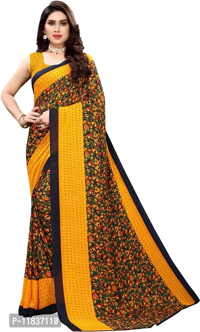 Beautiful Georgette Saree with Blouse Piece-thumb0