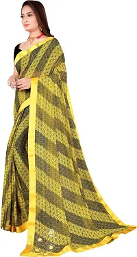 Beautiful Lycra Saree with Blouse Piece-thumb1