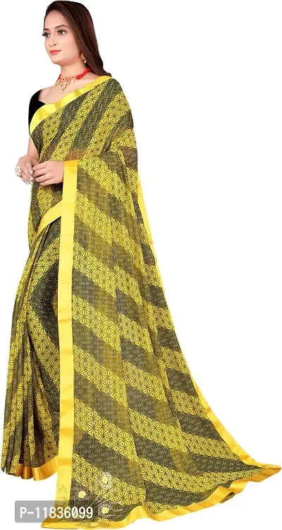 Beautiful Lycra Saree with Blouse Piece-thumb2