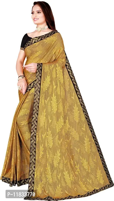 Beautiful Lycra Saree with Blouse Piece-thumb2